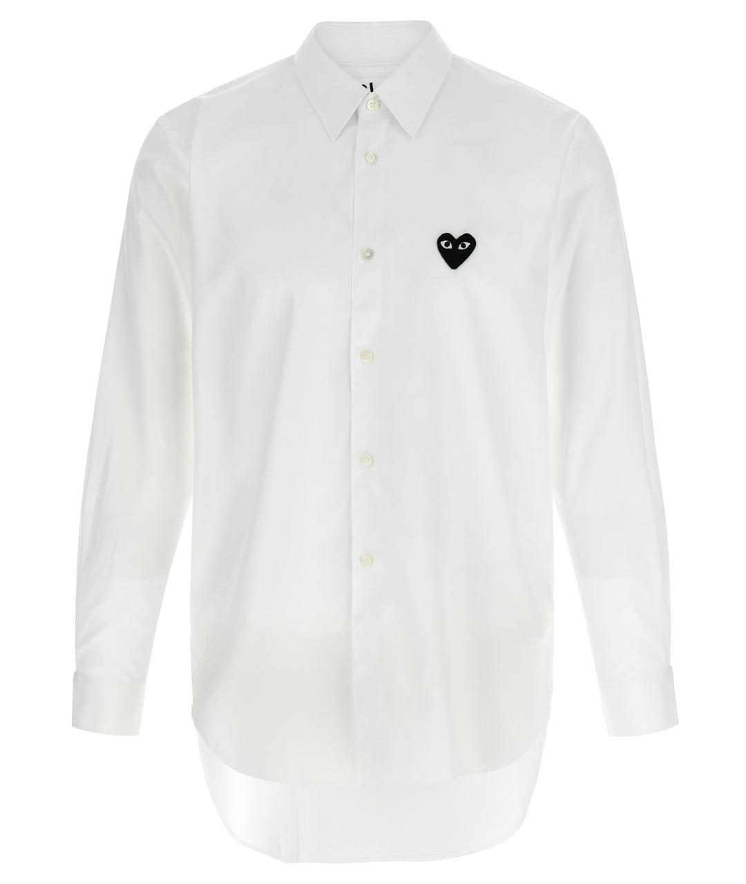 COMME DES GARÇONS PLAY Белая хлопковая кэжуал рубашка, фото 1