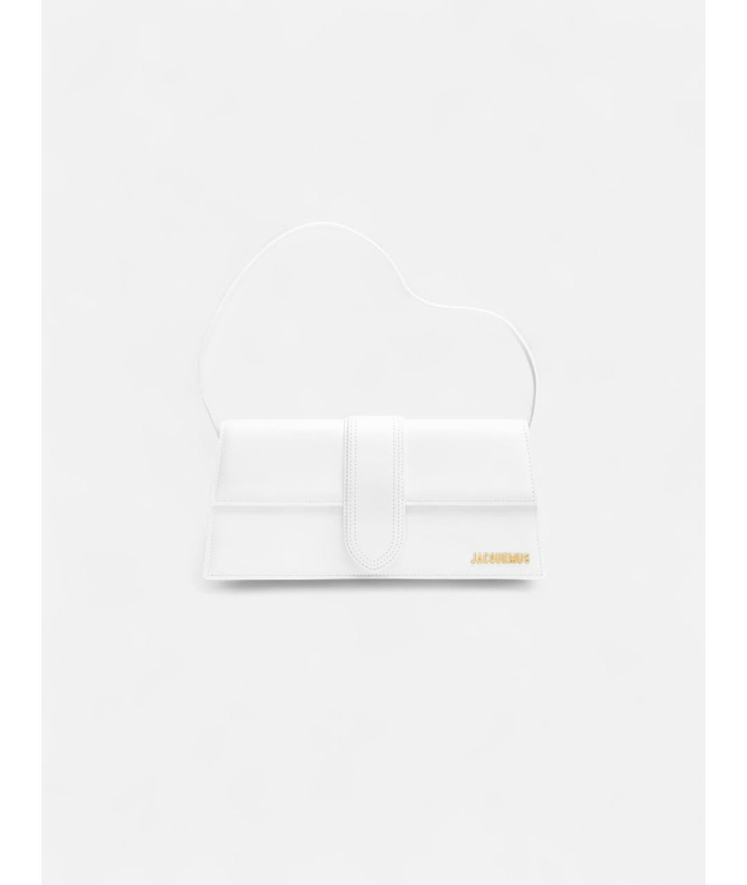 JACQUEMUS Белая кожаная сумка через плечо, фото 7