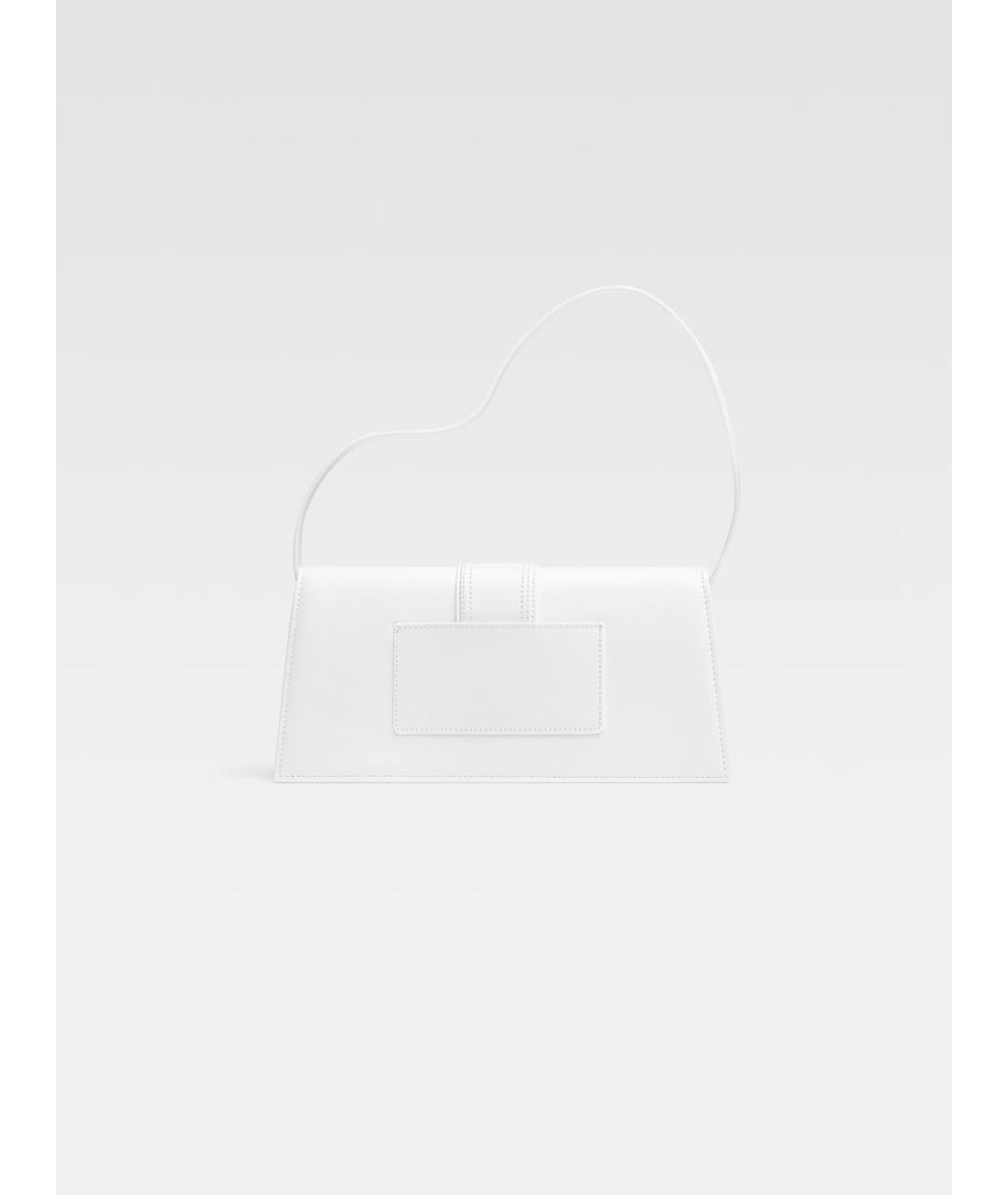 JACQUEMUS Белая кожаная сумка через плечо, фото 4
