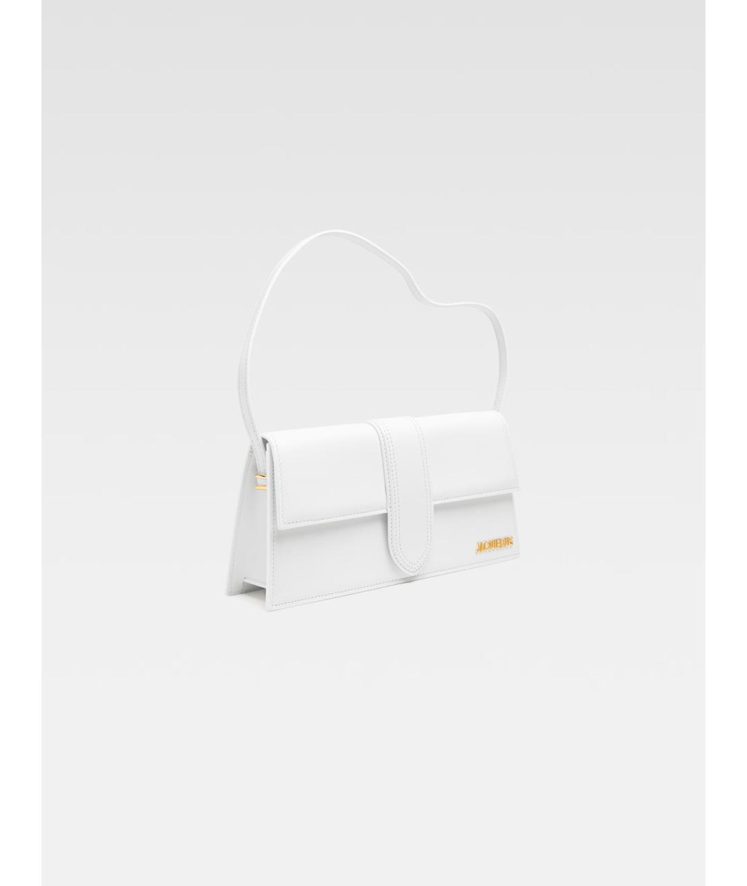 JACQUEMUS Белая кожаная сумка через плечо, фото 3