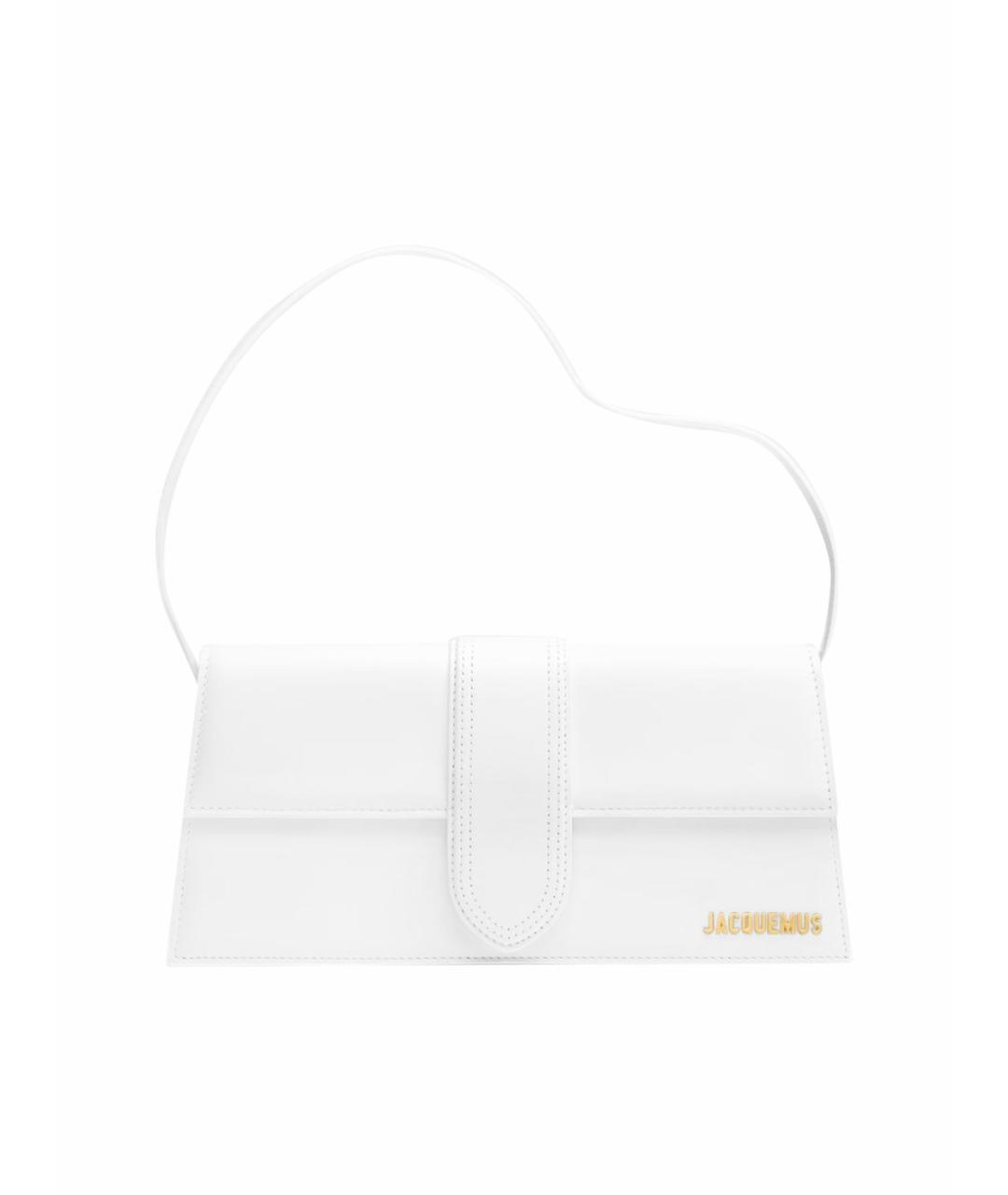 JACQUEMUS Белая кожаная сумка через плечо, фото 1