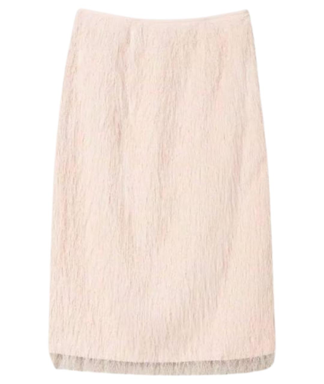 TWIN-SET Розовая полиэстеровая юбка миди, фото 1