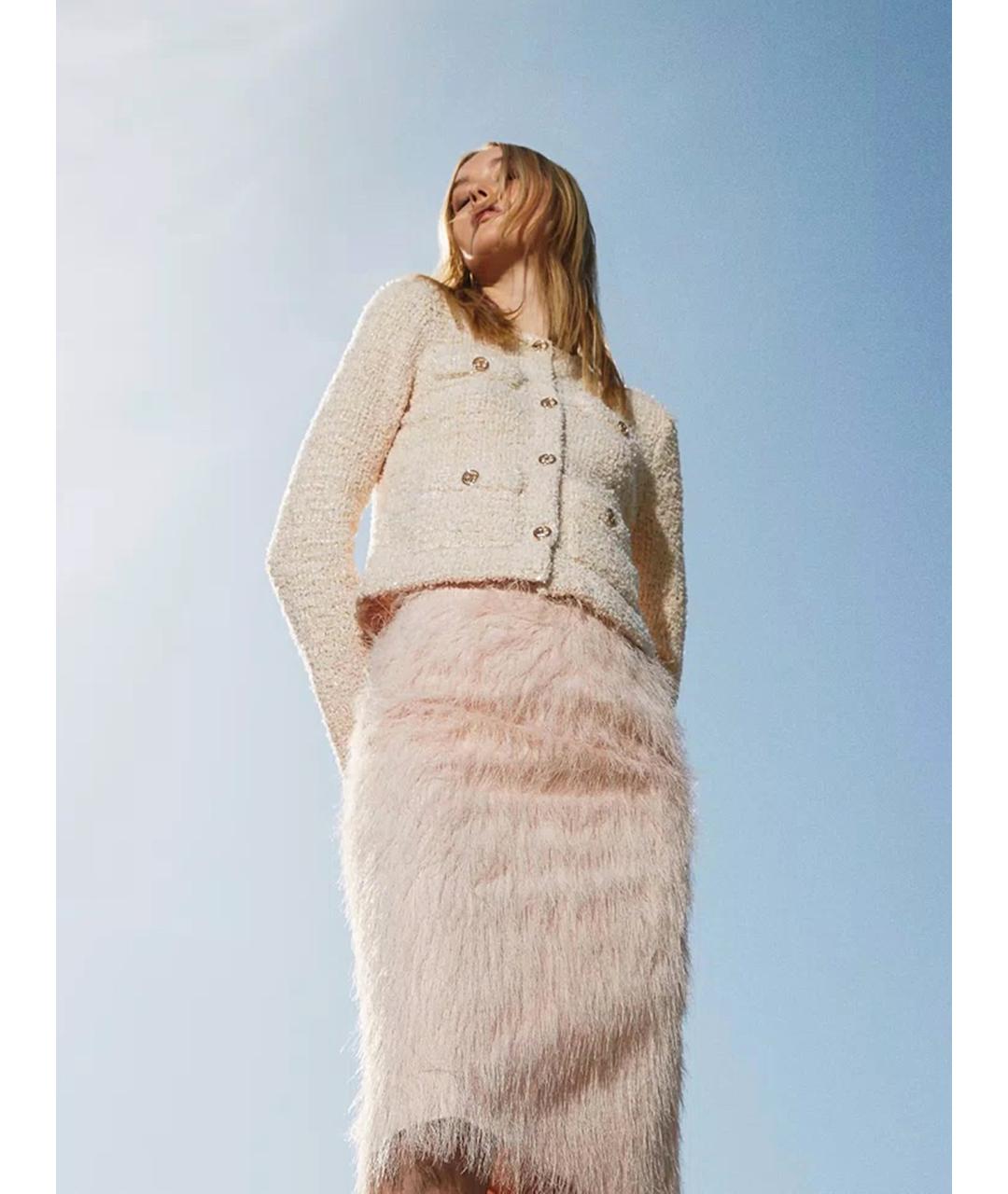 TWIN-SET Розовая полиэстеровая юбка миди, фото 2