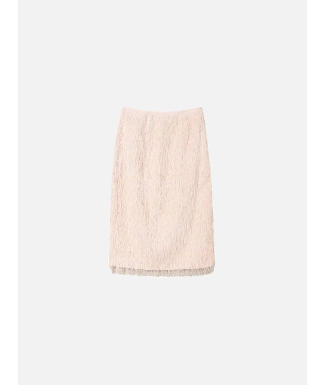 TWIN-SET Розовая полиэстеровая юбка миди, фото 1