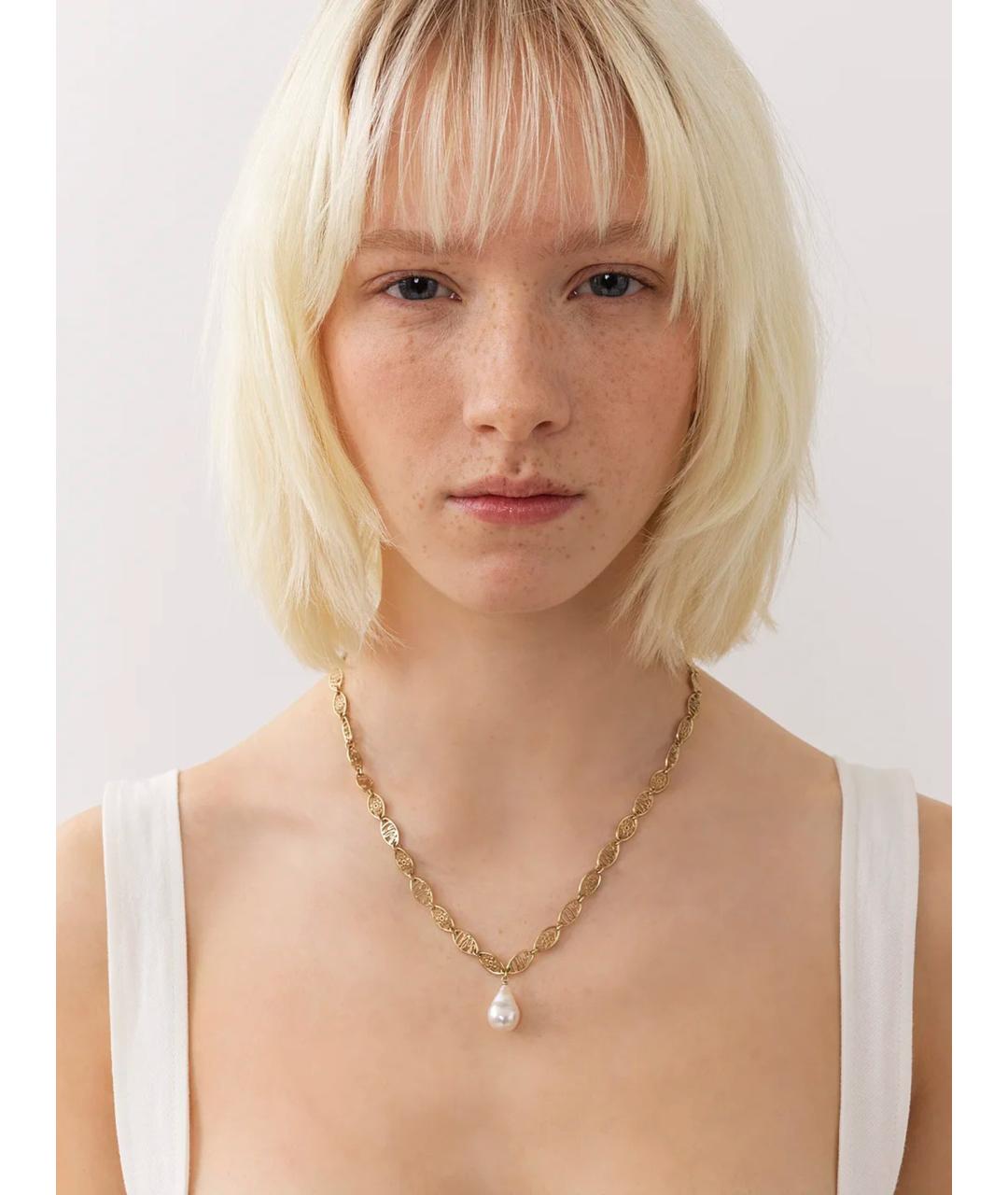 CHLOE Золотое металлическое колье, фото 3