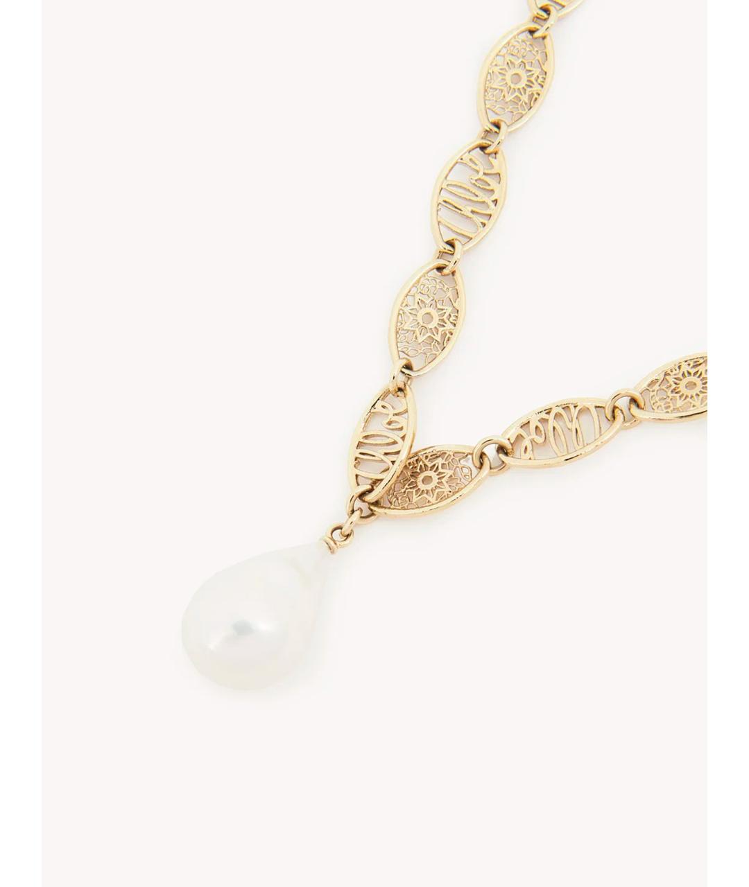 CHLOE Золотое металлическое колье, фото 2