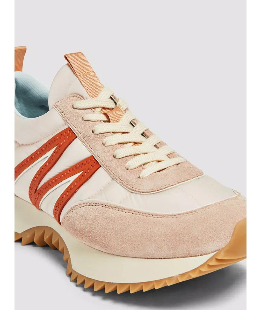 MONCLER Розовые замшевые кроссовки, фото 3