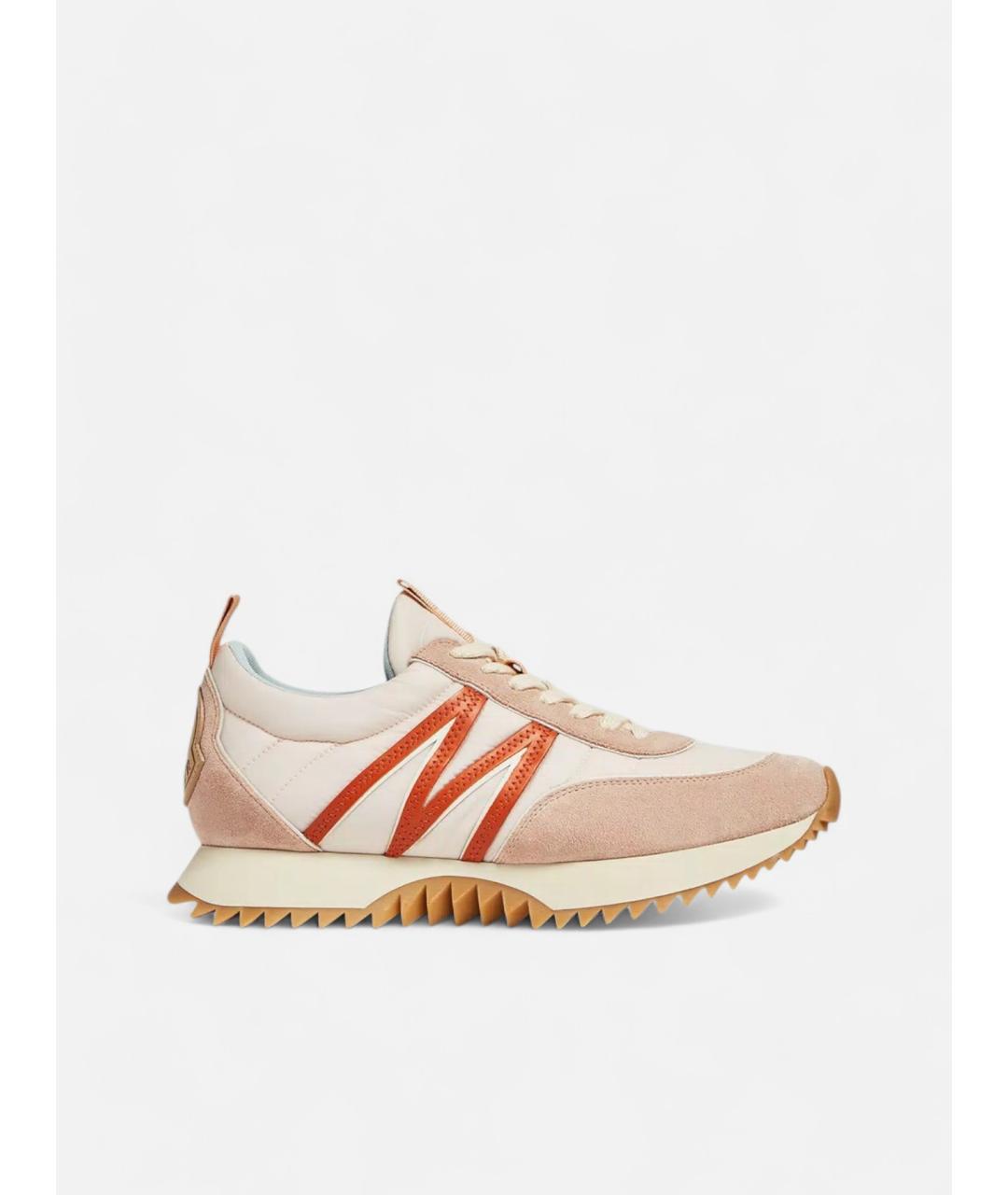 MONCLER Розовые замшевые кроссовки, фото 5