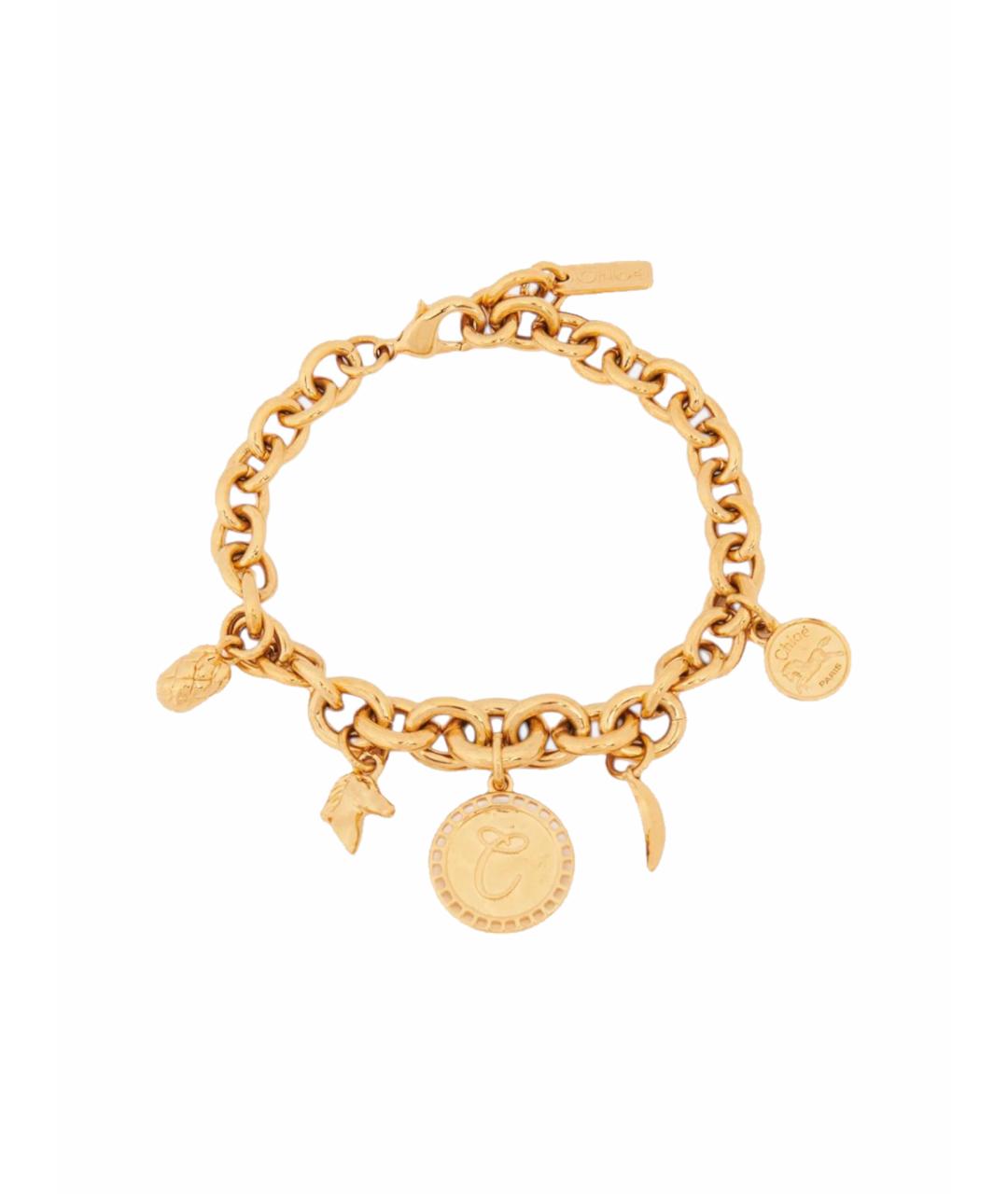 CHLOE Золотой металлический браслет, фото 1