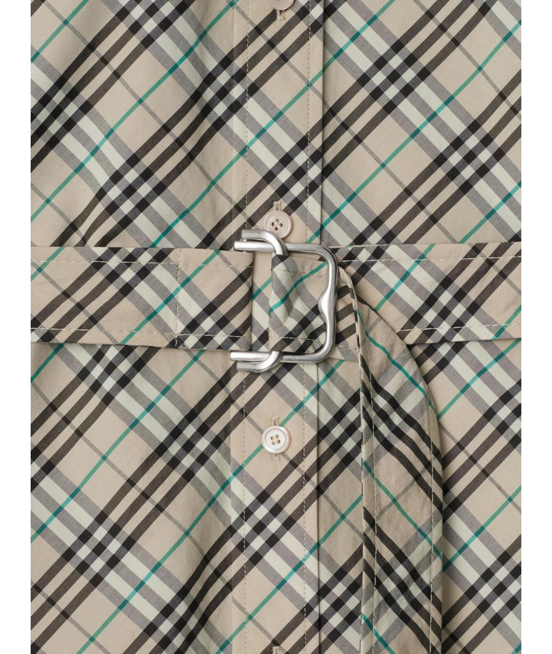 BURBERRY Мульти хлопковое повседневное платье, фото 5