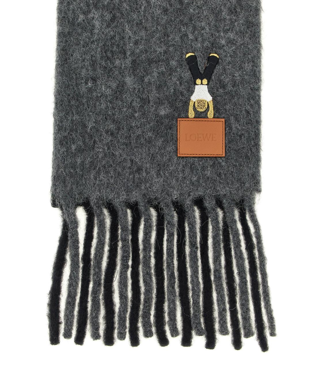 LOEWE Мульти шерстяной шарф, фото 2