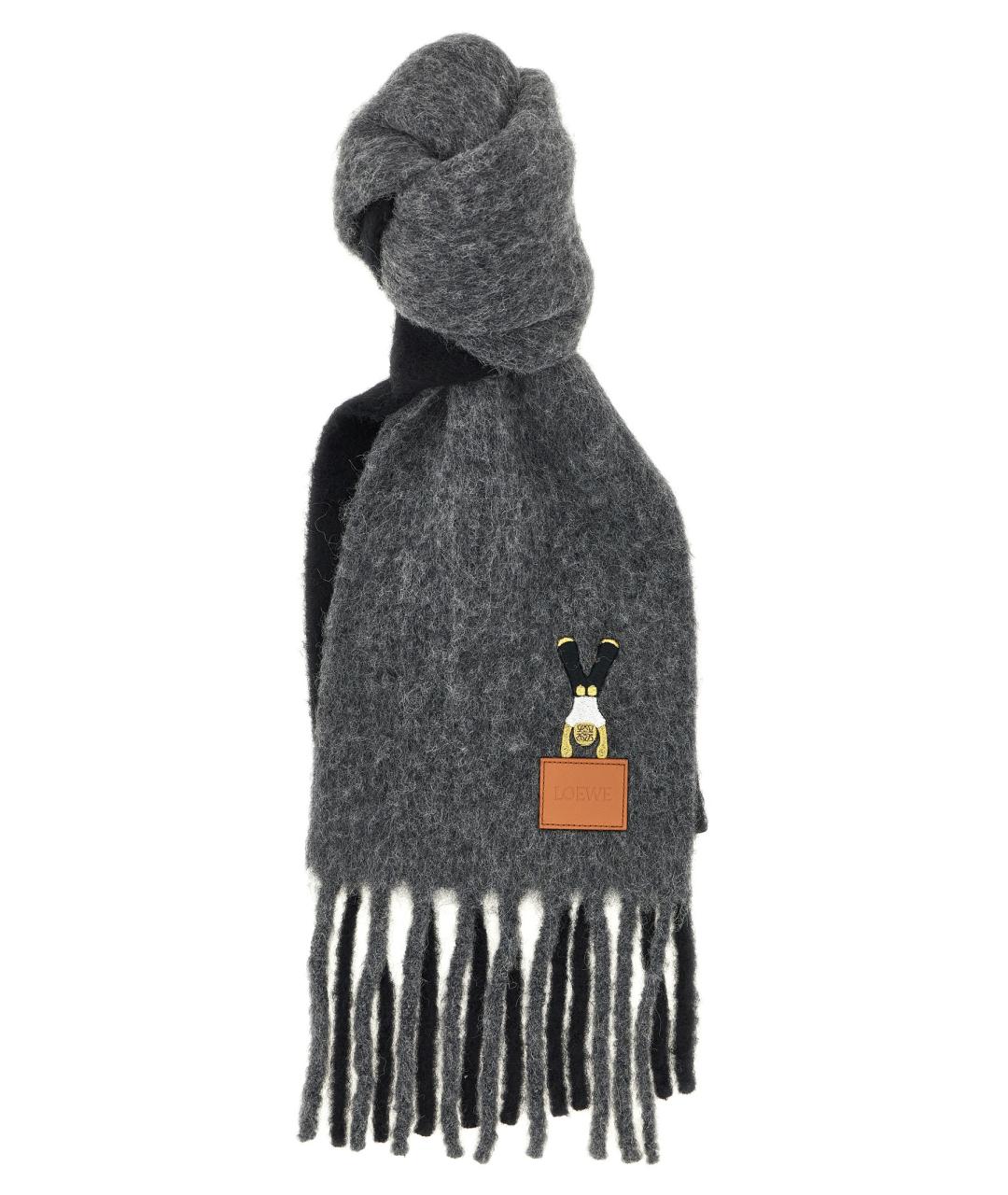 LOEWE Мульти шерстяной шарф, фото 1