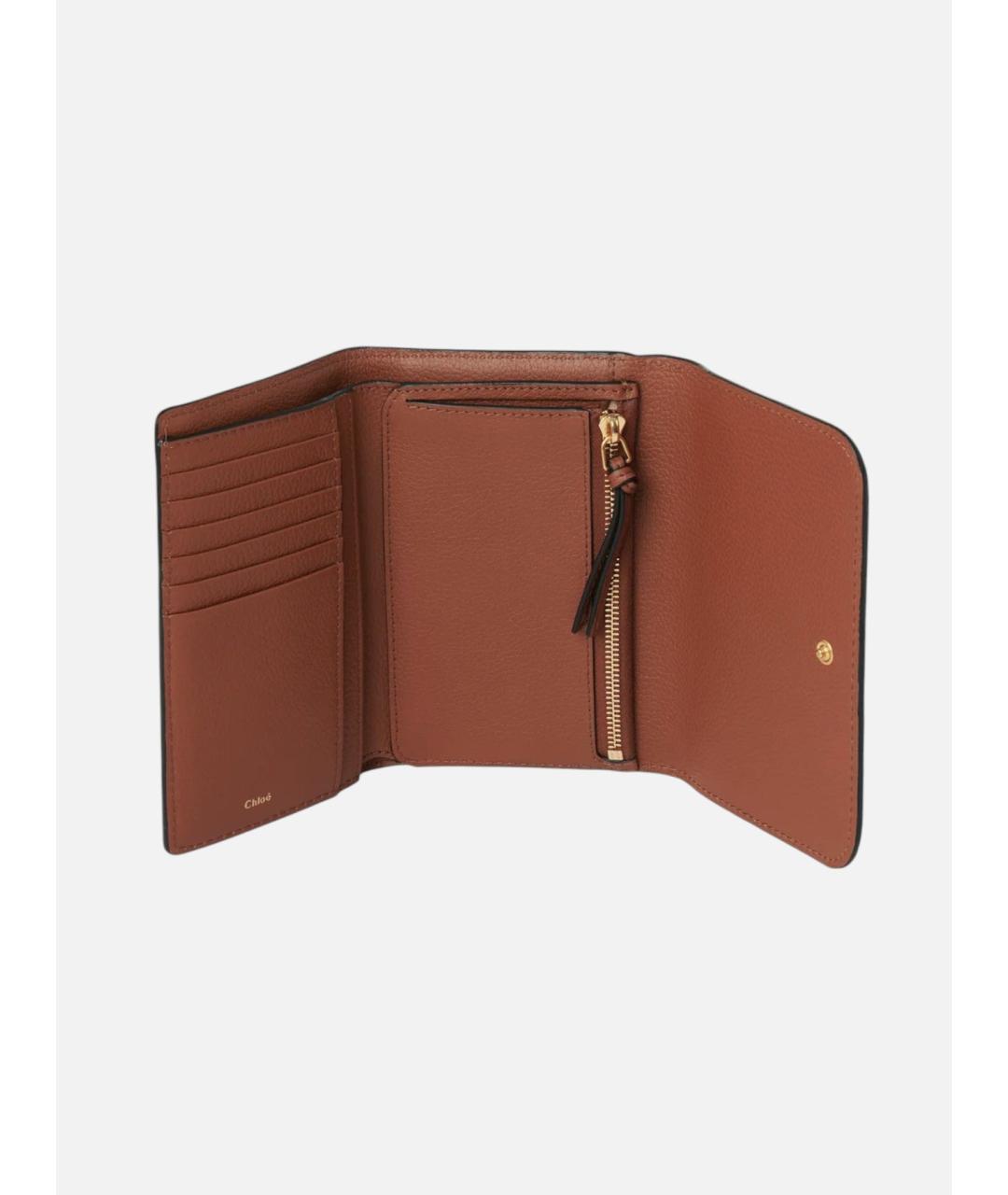 CHLOE Коричневый кожаный кошелек, фото 2