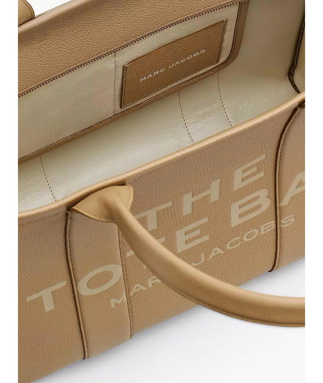 MARC JACOBS Бежевая кожаная сумка тоут, фото 4