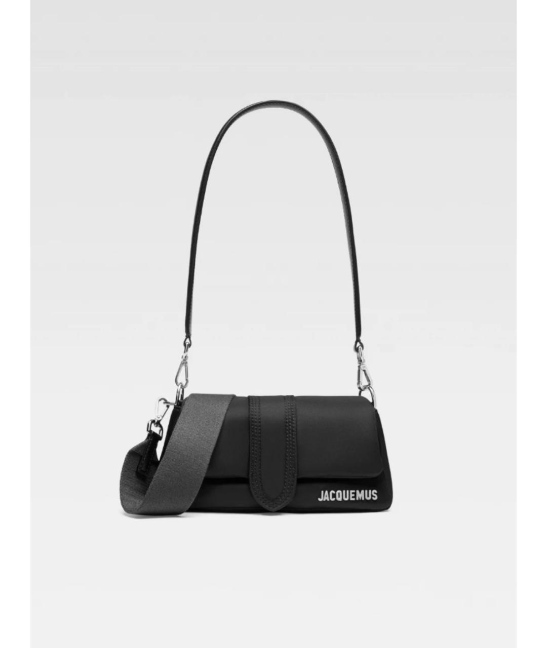 JACQUEMUS Черная синтетическая сумка через плечо, фото 5
