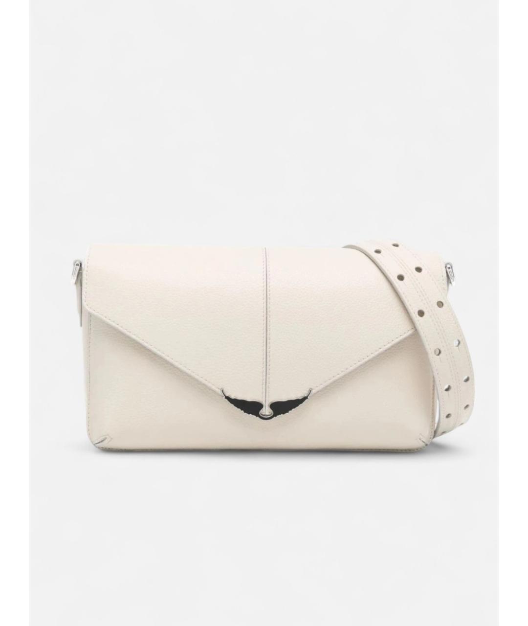 ZADIG & VOLTAIRE Белая кожаная сумка через плечо, фото 5