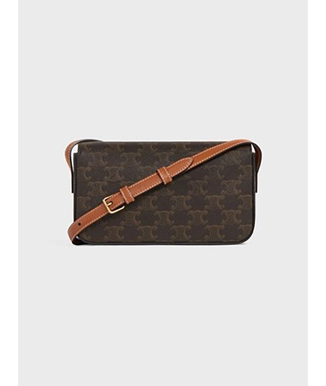 CELINE Коричневая сумка через плечо, фото 4