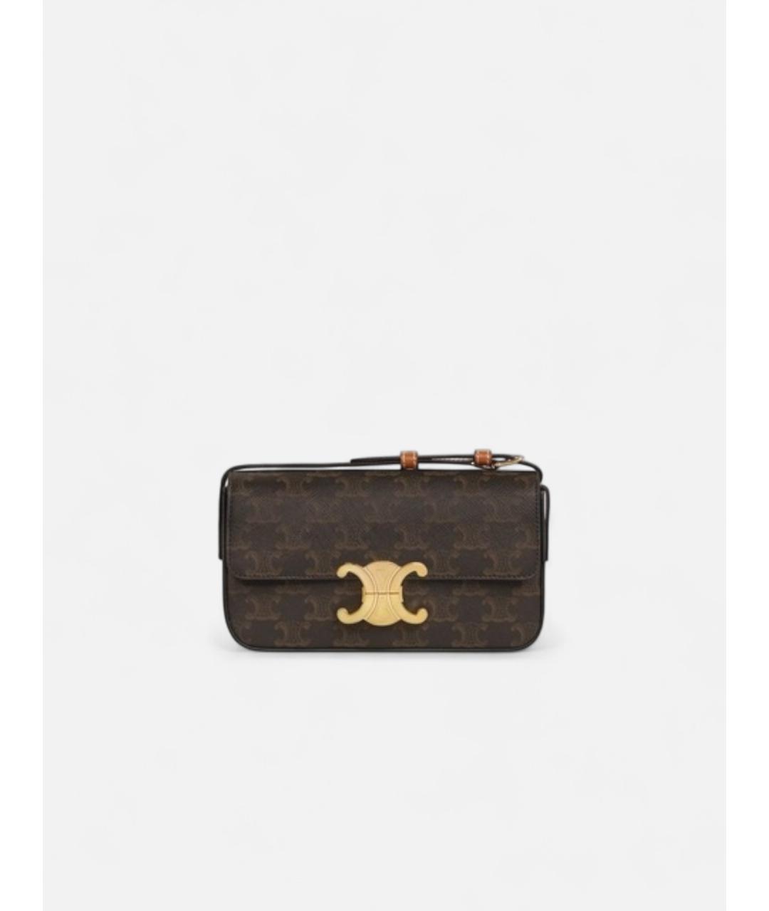 CELINE Коричневая сумка через плечо, фото 5