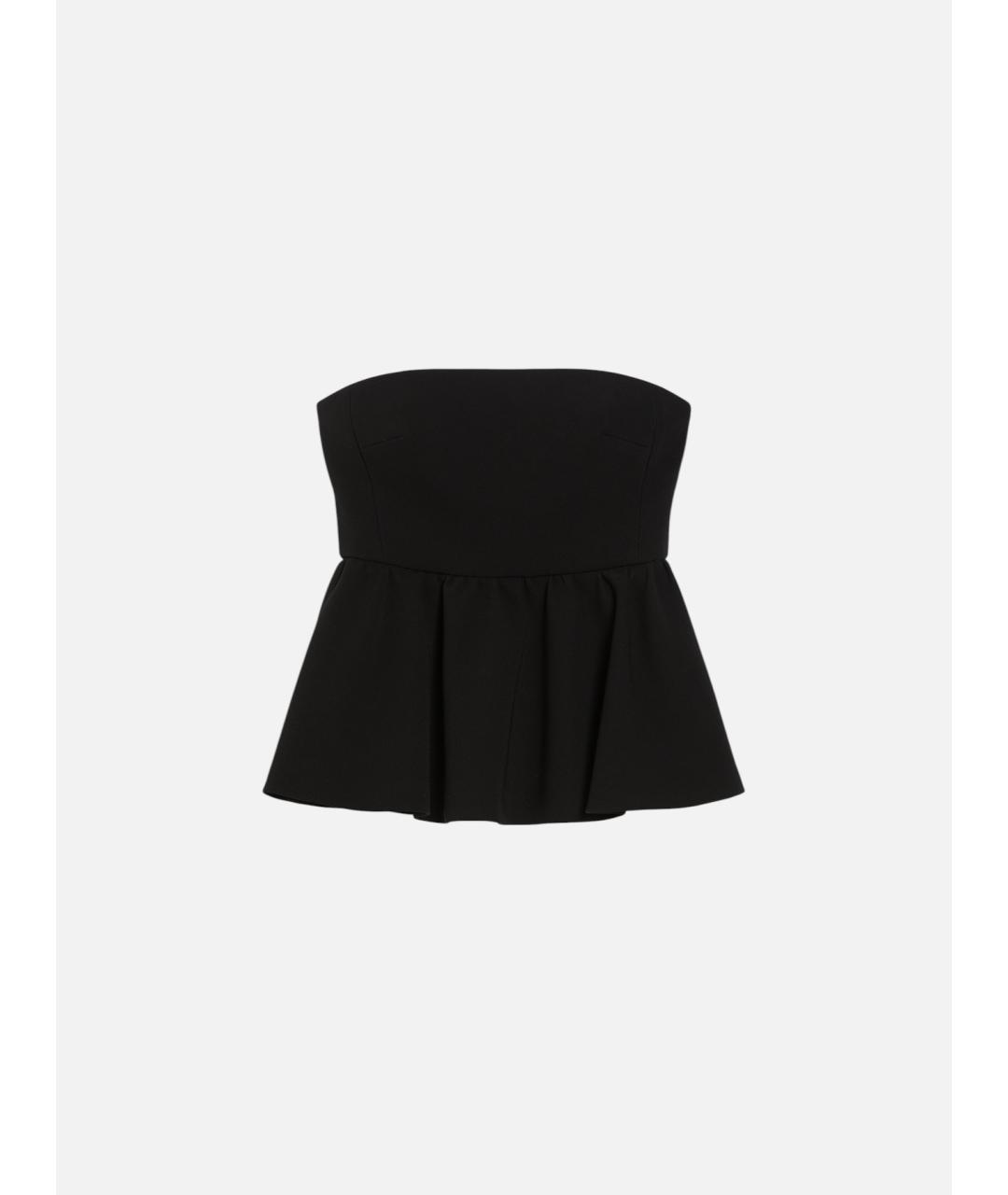 MAX MARA STUDIO Черная ацетатная блузы, фото 6