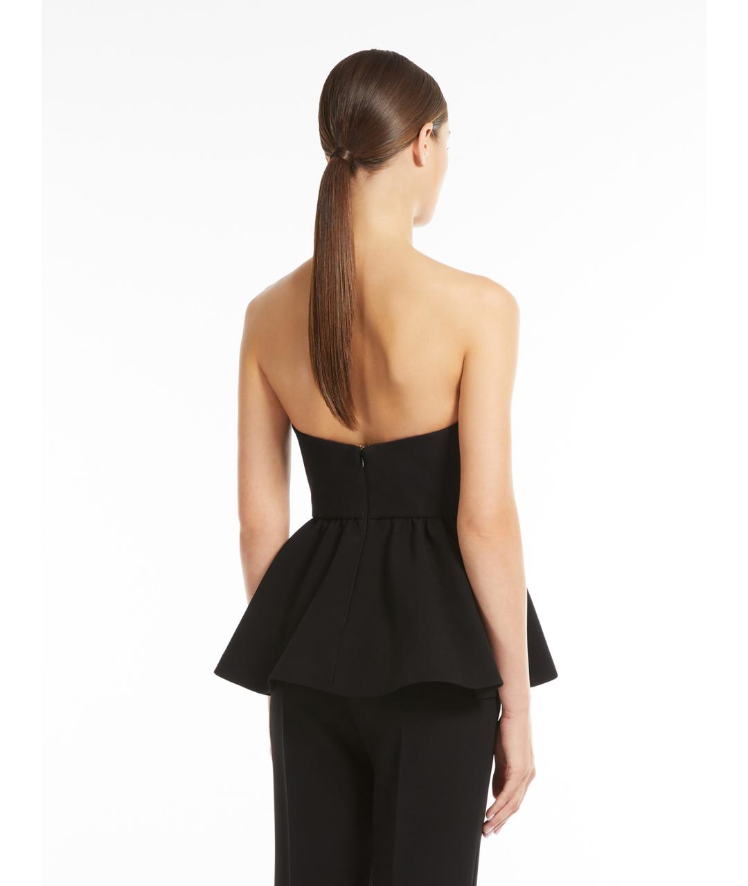 MAX MARA STUDIO Черная ацетатная блузы, фото 4