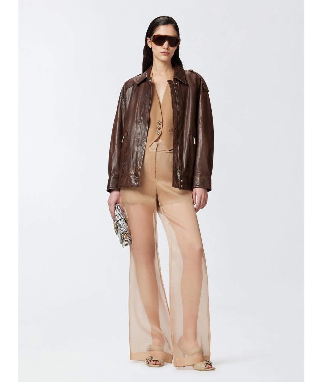 PINKO Бежевый вискозный жилет, фото 2