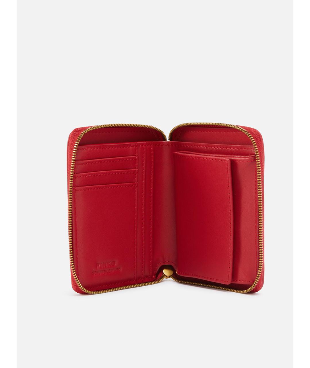 PINKO Красный кожаный кошелек, фото 4