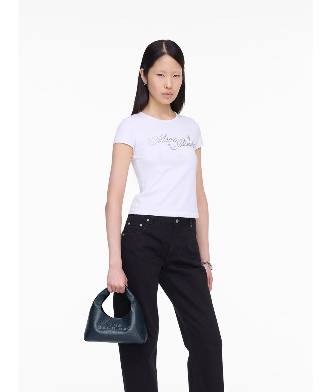 MARC JACOBS Синяя кожаная сумка с короткими ручками, фото 2