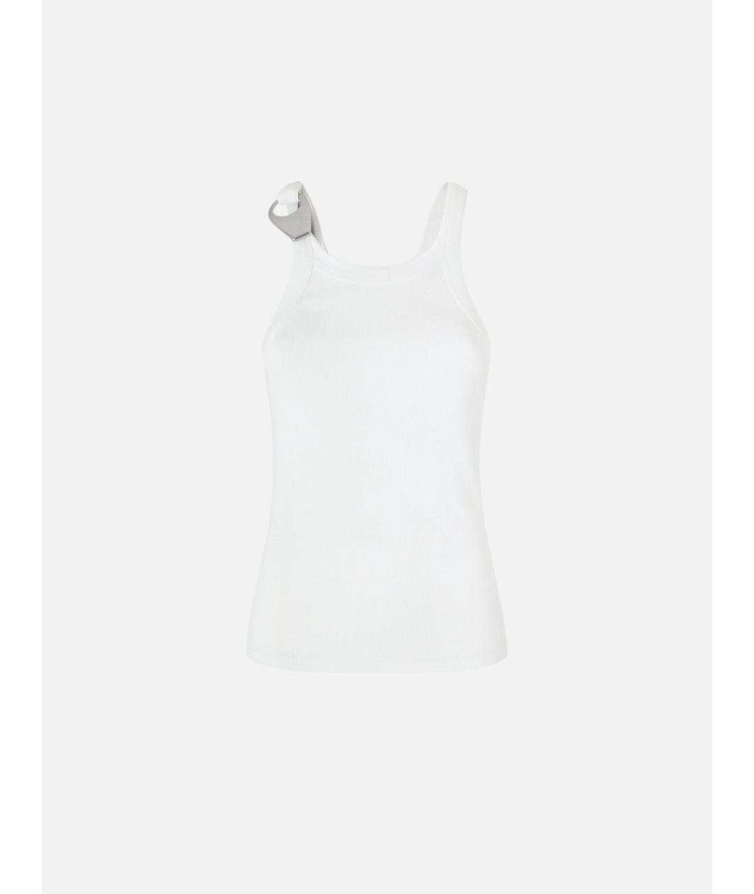 PINKO Белая хлопковая майка, фото 7