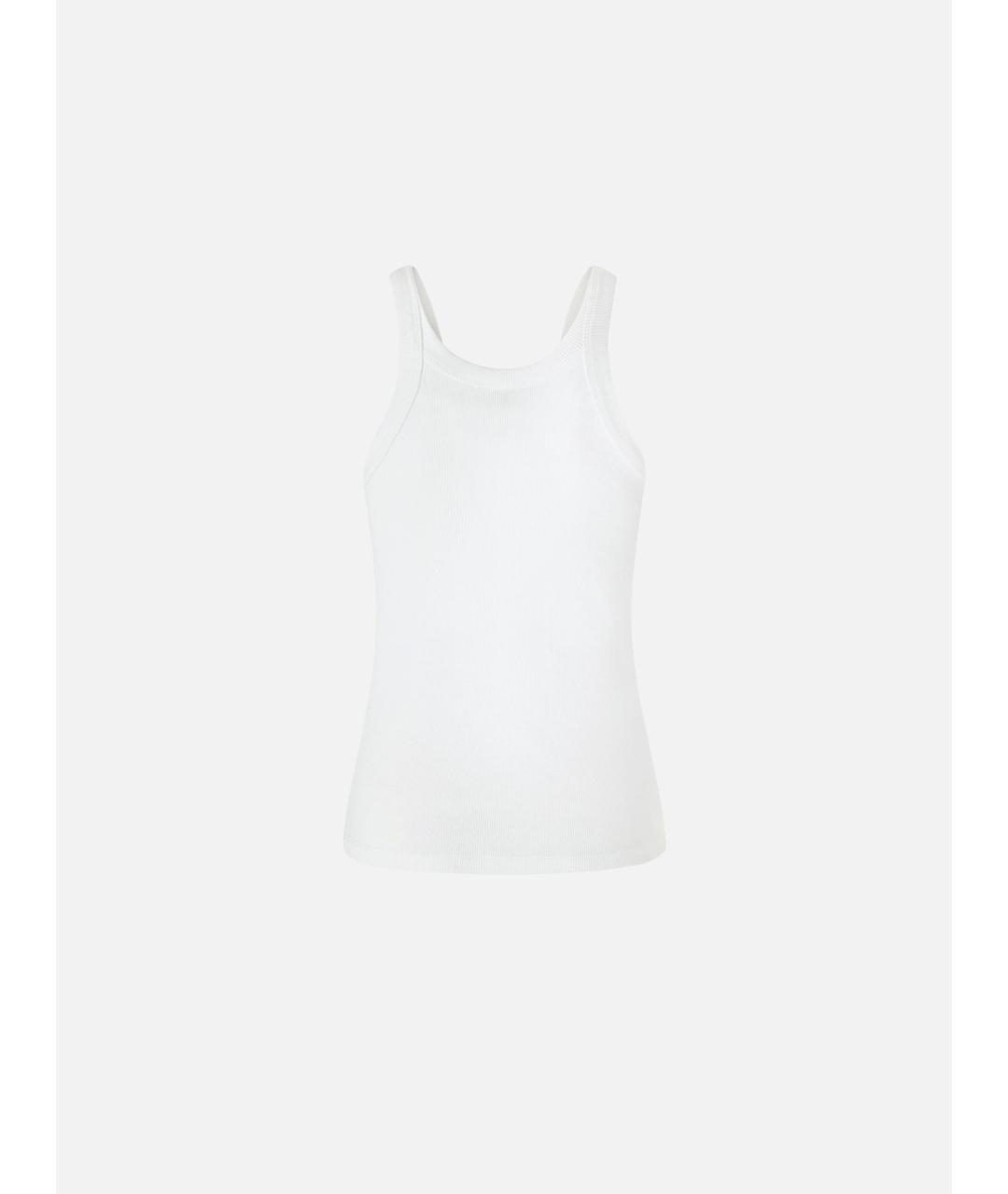 PINKO Белая хлопковая майка, фото 6