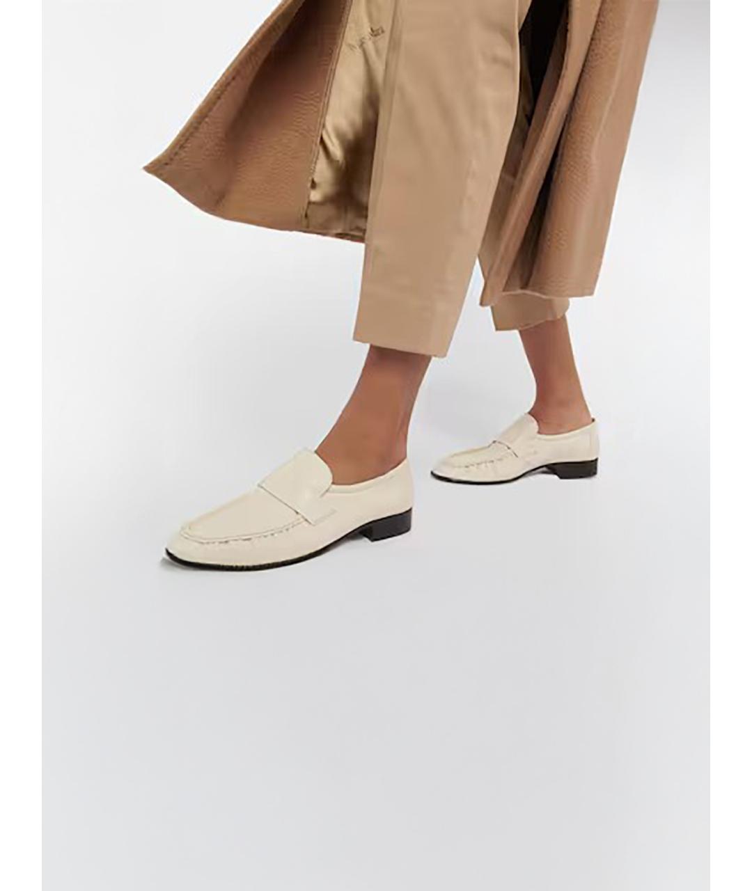 MAX MARA Бежевые хлопковые прямые брюки, фото 4