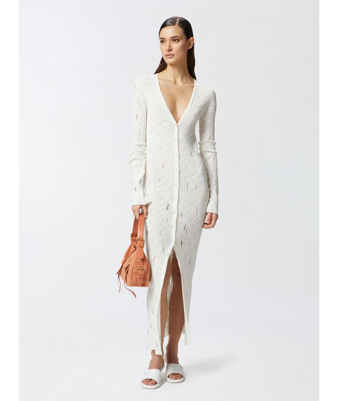 PINKO Белое хлопковое повседневное платье, фото 2