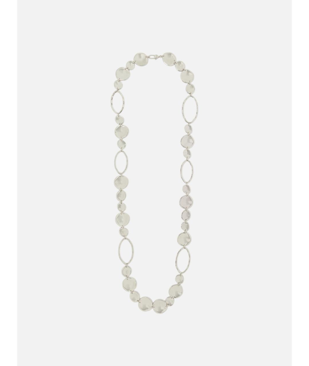 MAX MARA STUDIO Серебряное металлическое колье, фото 3