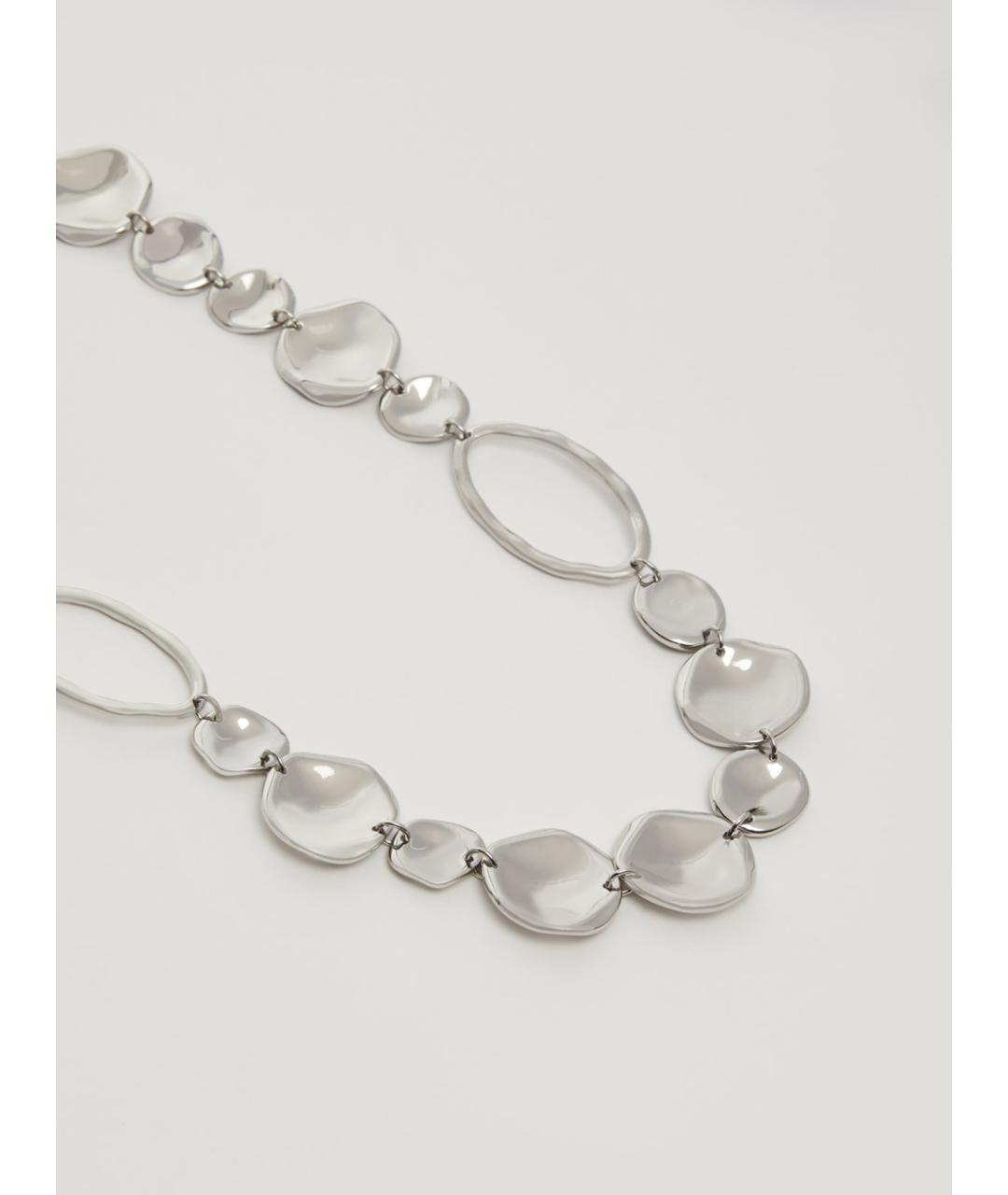 MAX MARA STUDIO Серебряное металлическое колье, фото 2