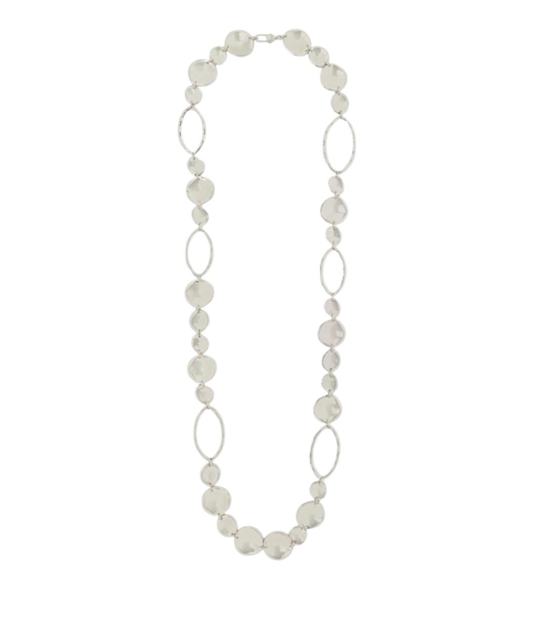 MAX MARA STUDIO Серебряное металлическое колье, фото 1