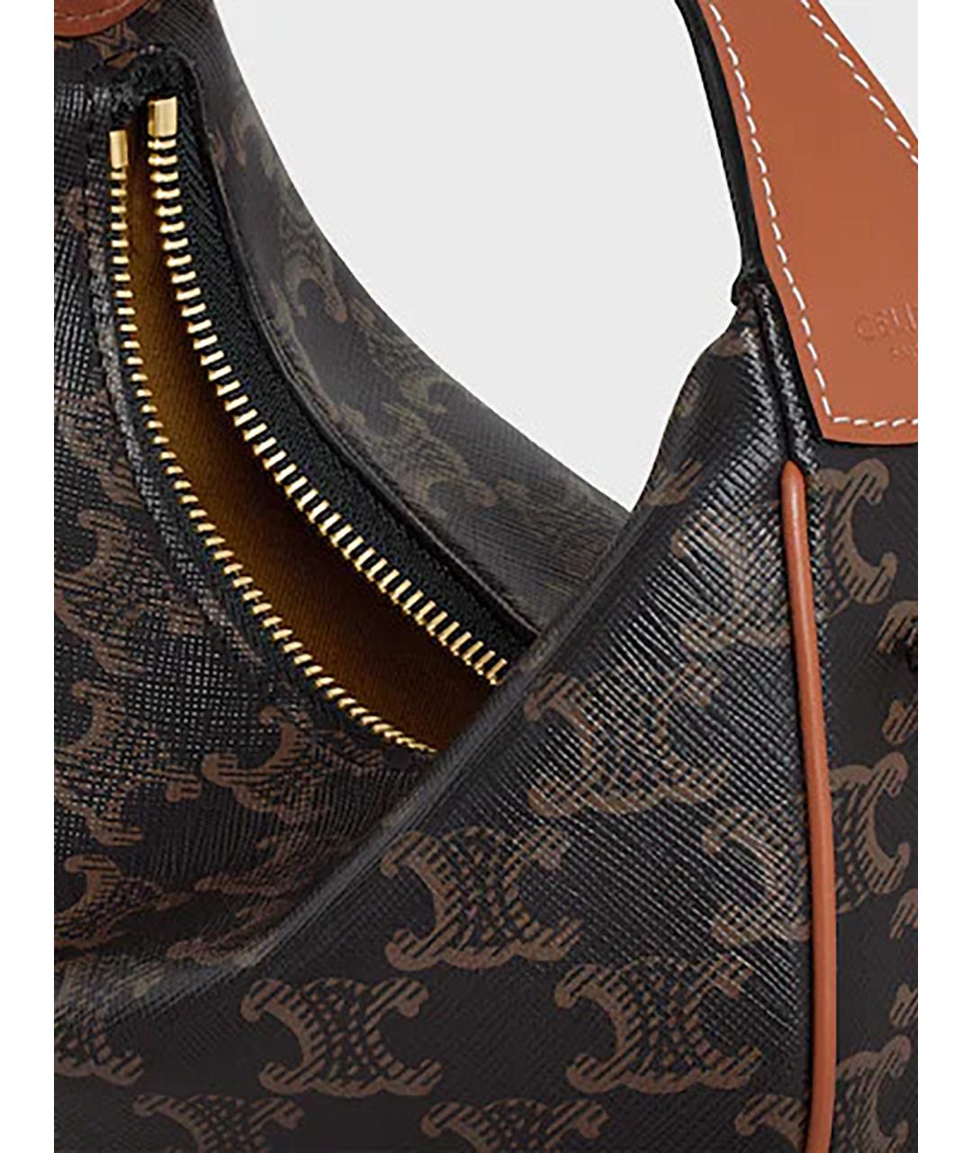 CELINE Коричневая сумка через плечо, фото 3