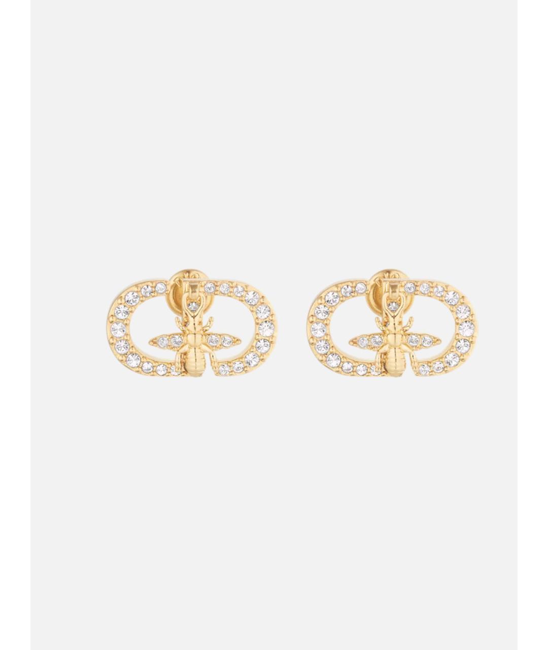 CHRISTIAN DIOR Золотые латунные серьги, фото 3