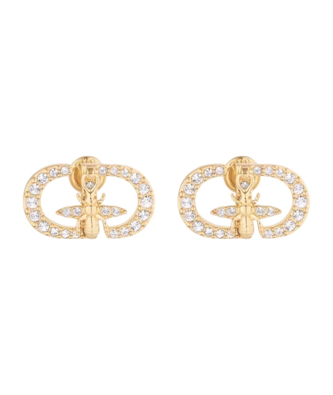 CHRISTIAN DIOR Золотые латунные серьги, фото 1