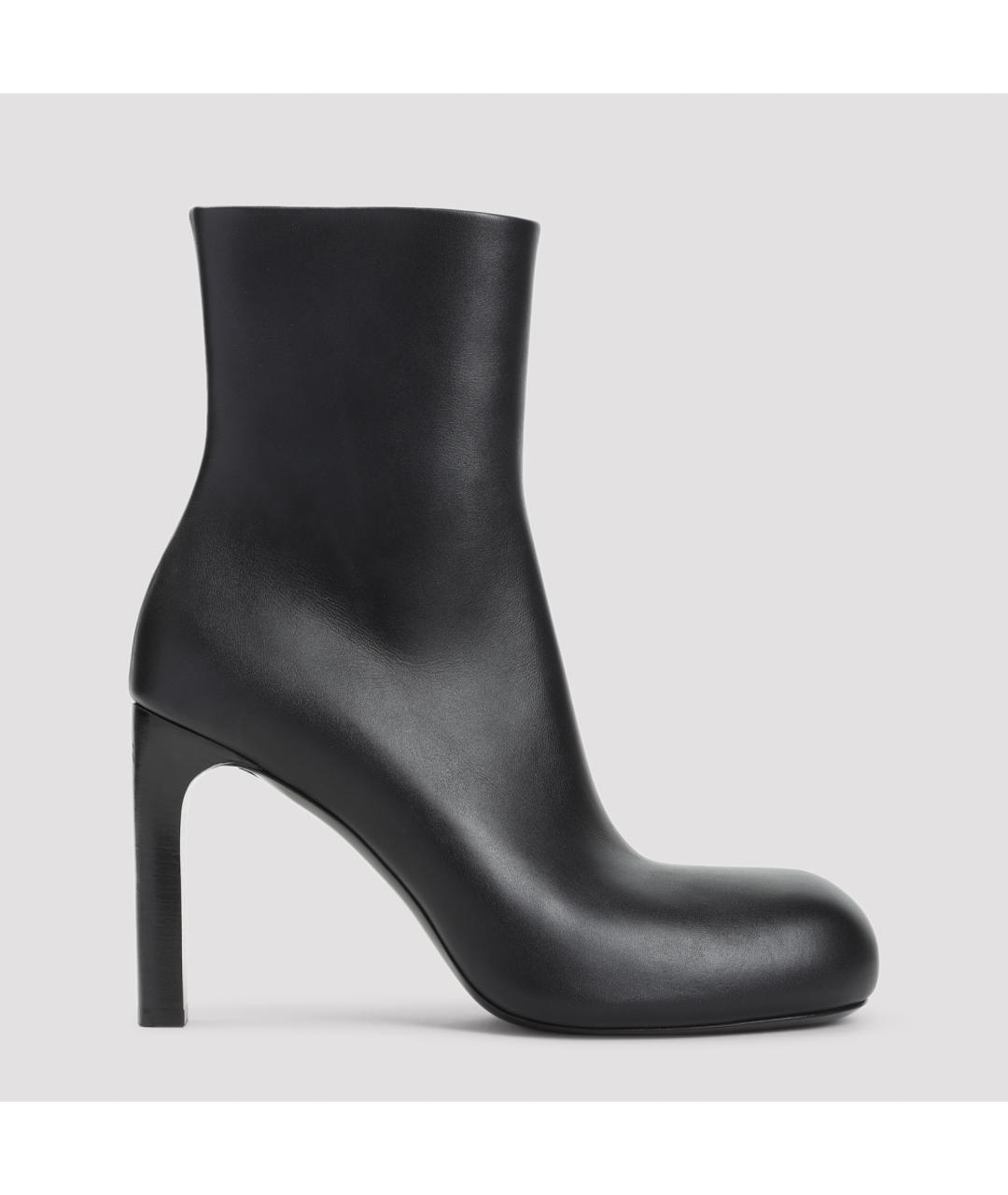 BALENCIAGA Черные кожаные ботильоны, фото 2