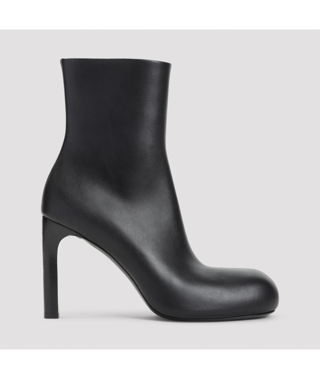 BALENCIAGA Черные кожаные ботильоны, фото 3