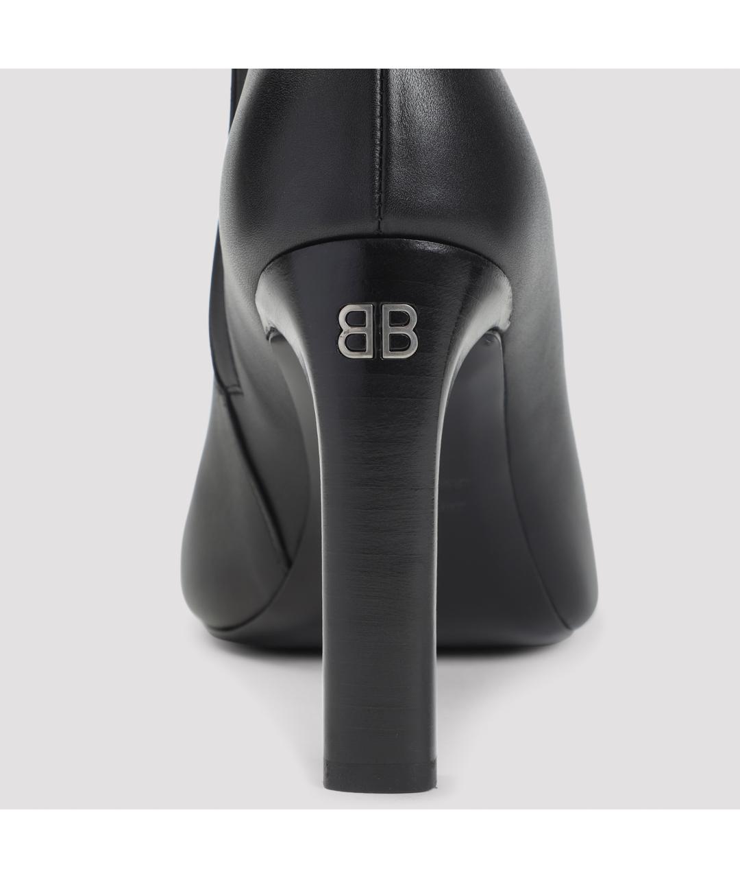 BALENCIAGA Черные кожаные ботильоны, фото 6