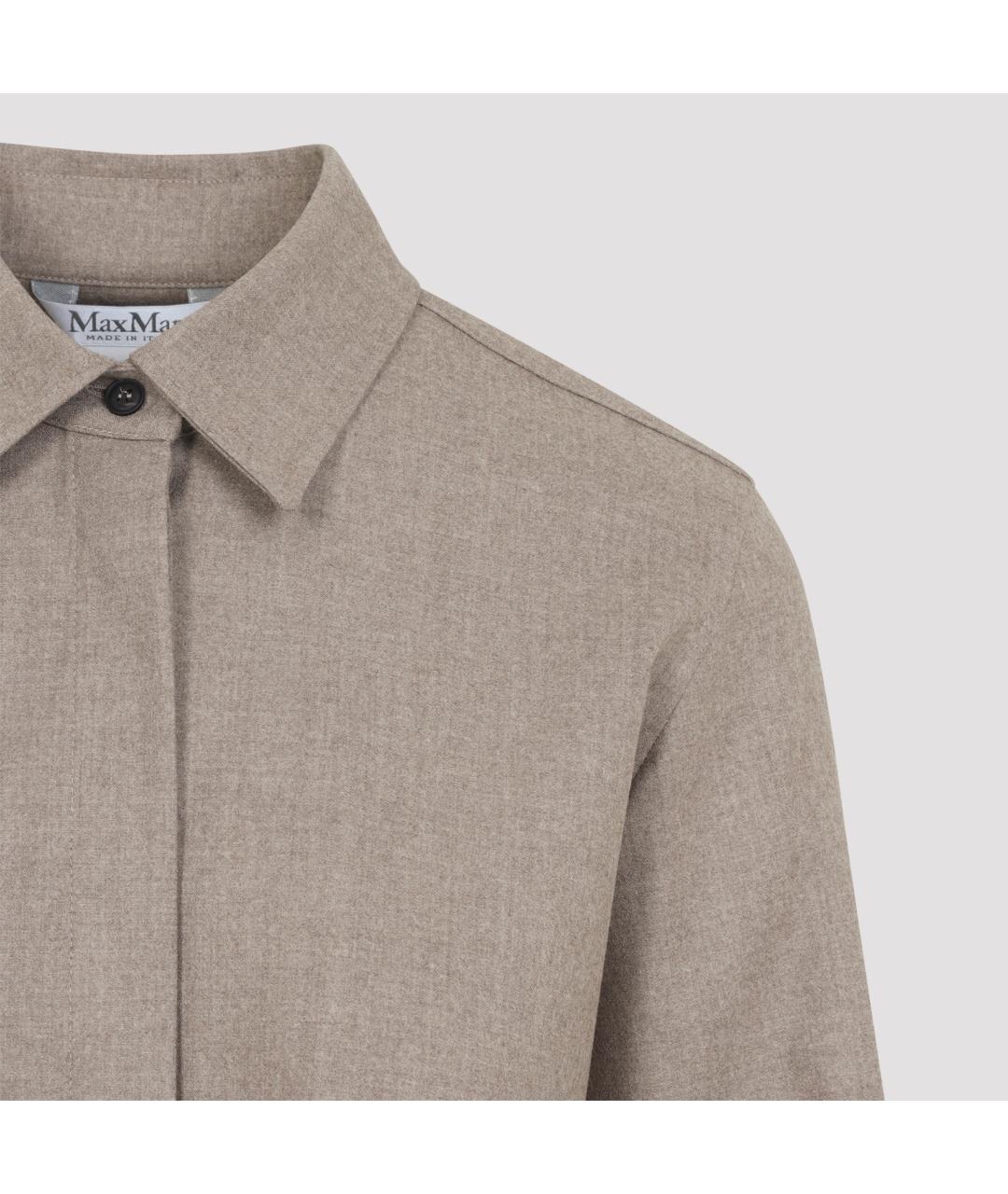 MAX MARA Бежевая кашемировая рубашка, фото 6