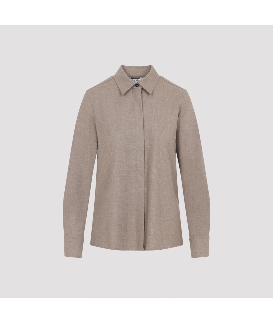 MAX MARA Бежевая кашемировая рубашка, фото 3