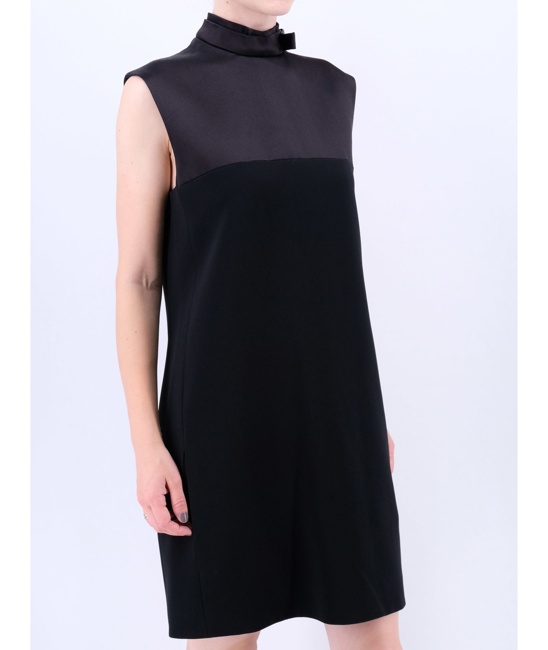 CELINE PRE-OWNED Черное вискозное повседневное платье, фото 2