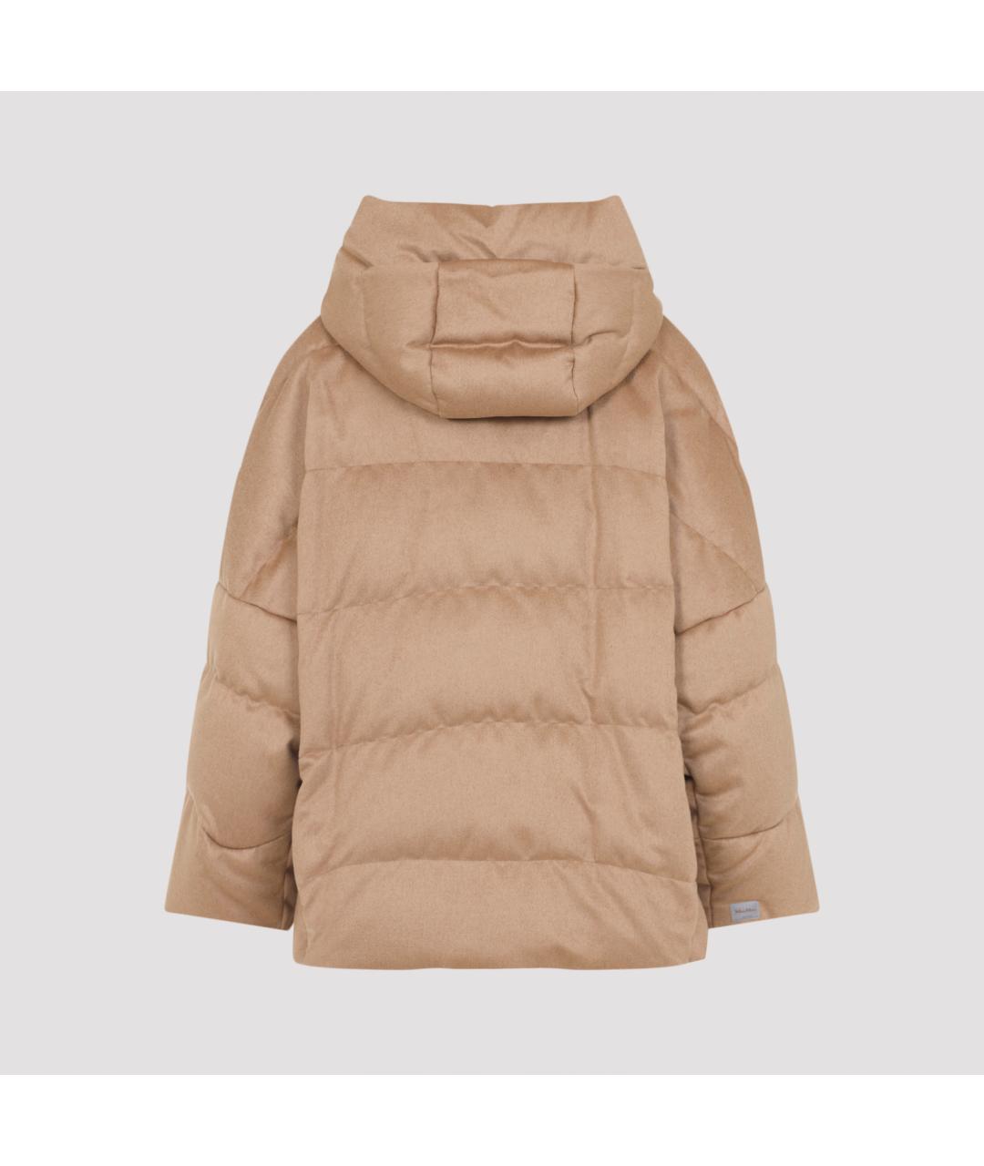 MAX MARA Бежевый шерстяной пуховик, фото 4