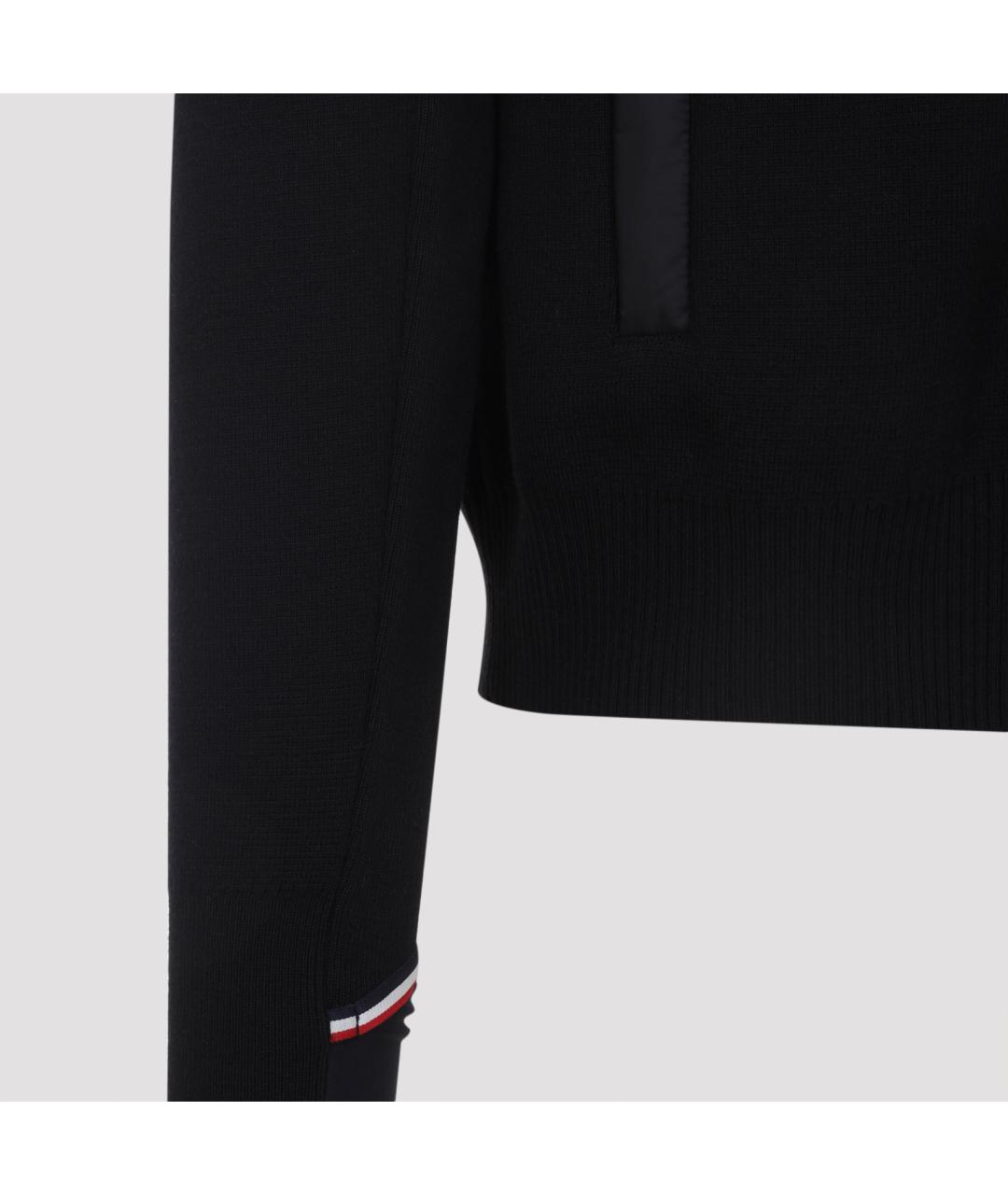 MONCLER GRENOBLE Черный шерстяной кардиган, фото 4