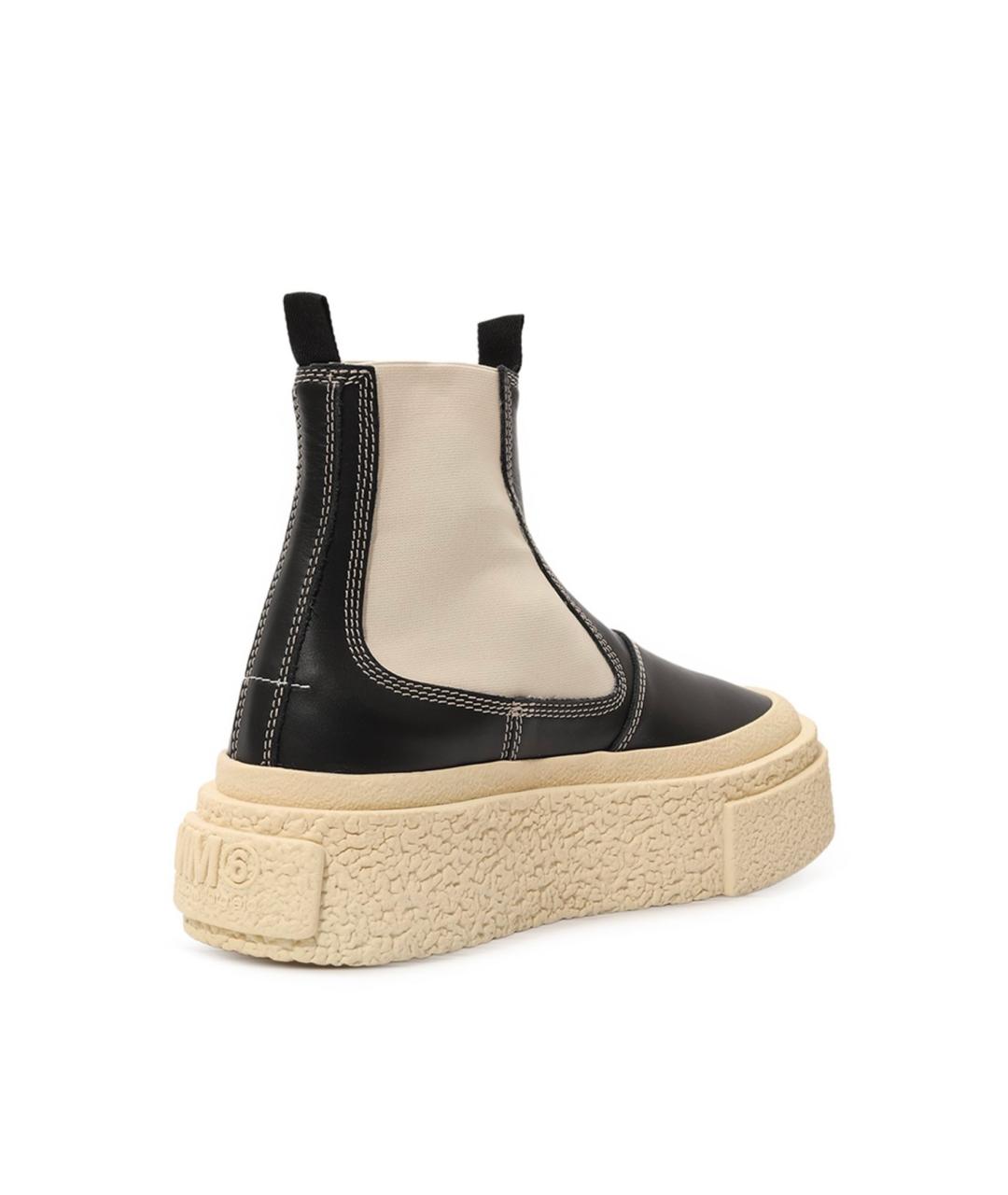 MM6 MAISON MARGIELA Черные кожаные ботинки, фото 4