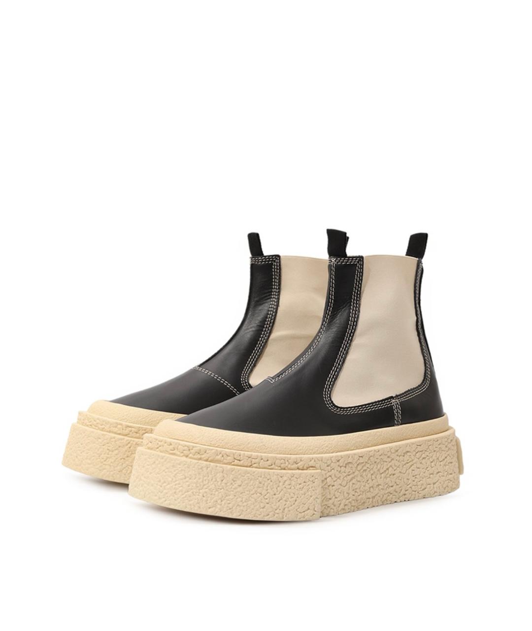 MM6 MAISON MARGIELA Черные кожаные ботинки, фото 6
