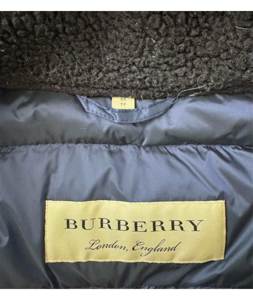 BURBERRY Синий полиэстеровый пуховик, фото 7