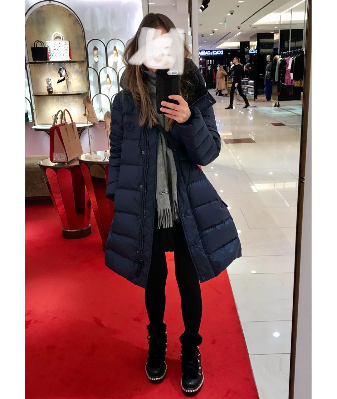 BURBERRY Синий полиэстеровый пуховик, фото 8