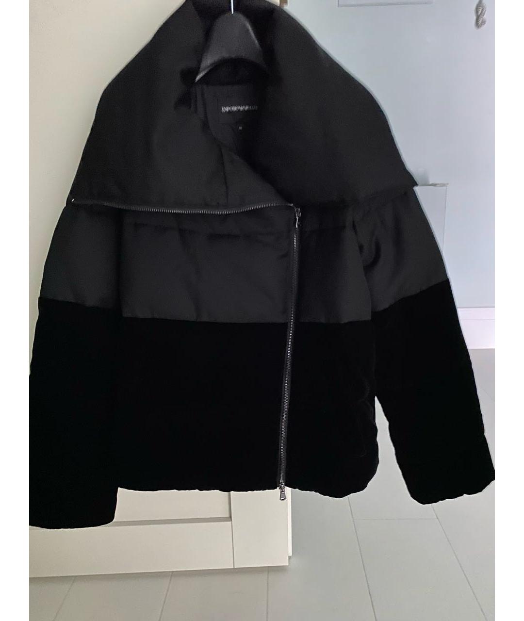 EMPORIO ARMANI Черная полиэстеровая куртка, фото 4